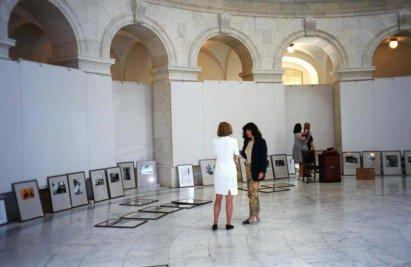 Durante l'allestimento della mostra 