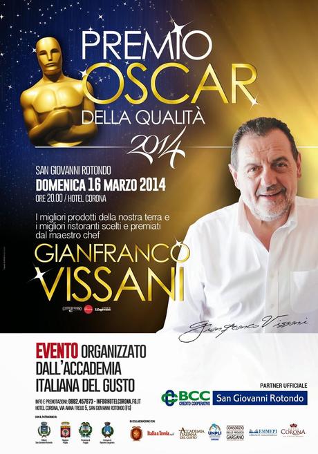 Premio Oscar della Qualità 2014, domenica 16 marzo si premiano le eccellenze gastronomiche