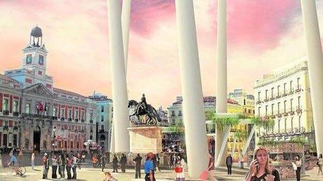 Un concorso di idee per la Puerta del Sol di Madrid: ventagli, pilastri e pergolati nelle proposte