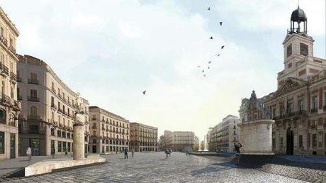 Un concorso di idee per la Puerta del Sol di Madrid: ventagli, pilastri e pergolati nelle proposte
