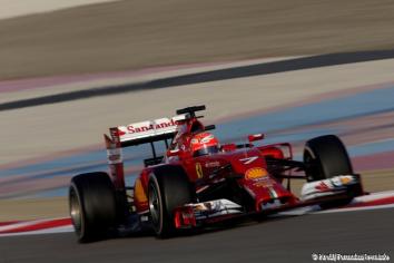 Kimi Raikkonen (Ferrari) on track