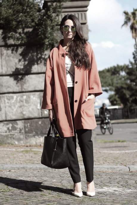 lovehandmade_fashion blog_barbara valentina grimaldi_zerouv mirrorless shades_bershka maxibag_loose fit coat_blck pants zara_gianvito rossi pumps_bijou brigitte neclace_duedilatte tshirt