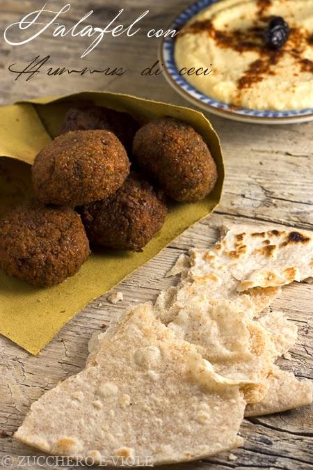 Falafel con hummus di ceci