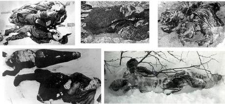 Alcuni dei corpi ritrovati nel passo Dyatlov