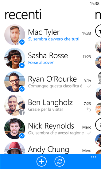  Facebook Messenger disponibile gratuitamente per WP8 !!!!