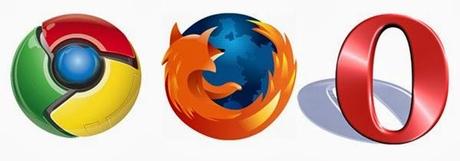 Firefox 28.0 Beta, Opera 20.13.87 e Google Chrome 33.0.17.50