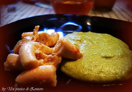 GALICIAN OCTOPUS WITH MASHED BROAD BEANS