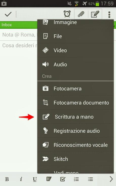 Update per Evernote: scrittura a mano e altre chicche  (Smartphone/Tablet)