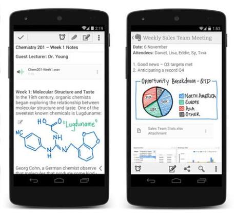 evernote 10 482x450 Evernote si aggiorna: ecco la scrittura a mano applicazioni  scrittura a mano evernote android aggiornamento 