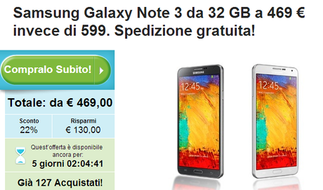 galaxy note 3 offerta Galaxy Note 3 in offerta con i principali siti di coupon news  offerta galaxy note 3 coupon 