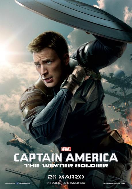 Steve Rogers ed il Soldato d'Inverno nei due characters poster italiani di Captain America: The Winter Soldier