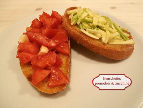 Bruschette: pomodoro & zucchine