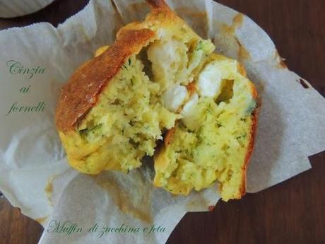 muffin con zucchine e feta