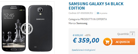 galaxy s4 techmania Samsung Galaxy S4: in super offerta a soli 359 euro! news  Techmania offerta galaxy s4 