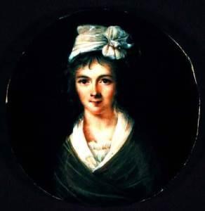 Portrait miniature, believed to be of Claire Lacombe, 1792 by Ducare  