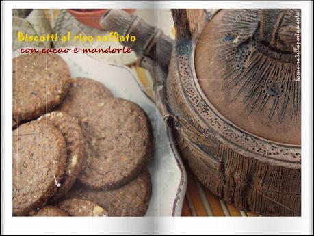 Biscotti integrali al riso soffiato con cacao e mandorle