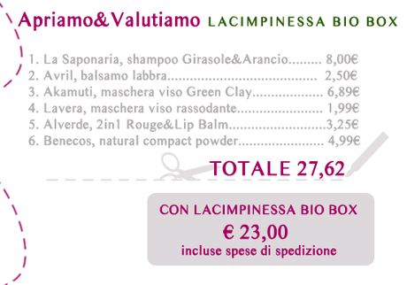 [Apriamo&Valutiamo] LaCimpinessa Bio Box di febbraio 2014