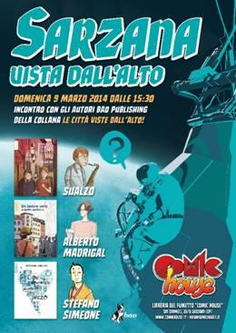 Domenica 9 marzo Sualzo, Alberto Madrigal e  Stefano Simeone ospiti di Comic House Bao Publishing 