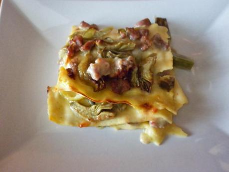 LASAGNA CON CARCIOFI E SALSICCIA