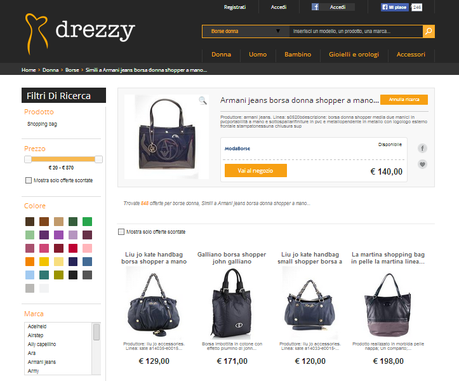 Drezzy.it il comparatore della moda online