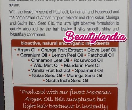 ORGANIC MOROCCAN OIL HAIR TREATMENT SERUM