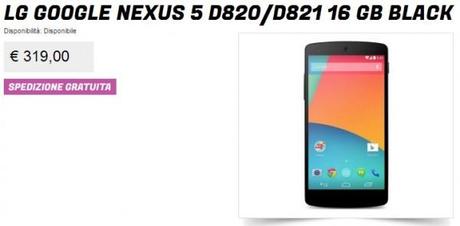 offerta google nexus 5 glistockisti 600x295 Offerta Nexus 5 a 319 euro smartphone  smartphone android offerte smartphone offerte nexus 5 