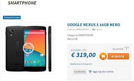 offerta nexus 5 techmania 600x365 Offerta Nexus 5 a 319 euro smartphone  smartphone android offerte smartphone offerte nexus 5 