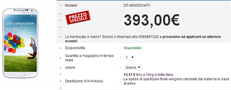 galaxy s4 itmania Samsung Galaxy S4 in offerta a un prezzo da paura su ITmania news  offerta itmania galaxy s4 