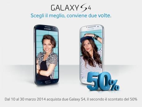 galaxy s4 offerta 600x450 Samsung sconta del 50% il secondo Galaxy S4 a chi ne acquista due smartphone  Samsung Galaxy S4 sconto 50% samsung galaxy s4 