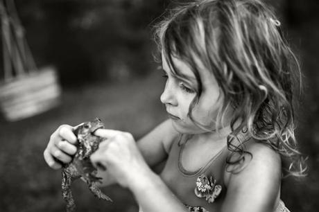 child and frog