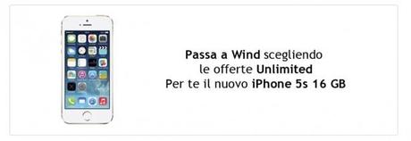 wind iphone 614x211 Quanto costa comprare iPhone 5S con Wind? Ecco il prezzo dellabbonamento