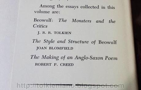 Il Beowulf di Tolkien in The Beowulf Poet di Donald Fry, edizione americana 1968