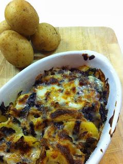 GRATIN DI PATATE E RADICCHIO AL PARMIGIANO