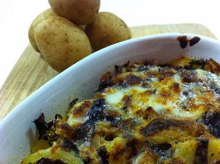 GRATIN DI PATATE E RADICCHIO AL PARMIGIANO