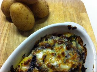 GRATIN DI PATATE E RADICCHIO AL PARMIGIANO