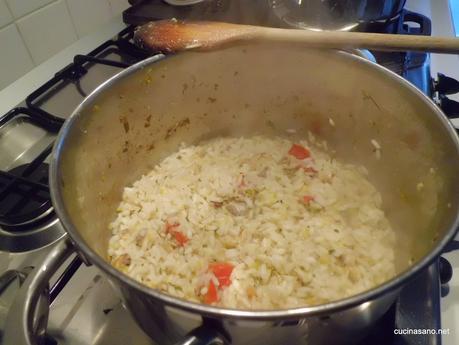 Risotto di Pesce, Lupini di Mare e Porri