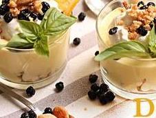 Dessert mascarpone limone basilico