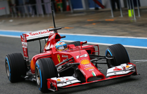 La F14-T di Alonso durante i test di Jerez a gennaio (f1grandprix.motorionline.com)