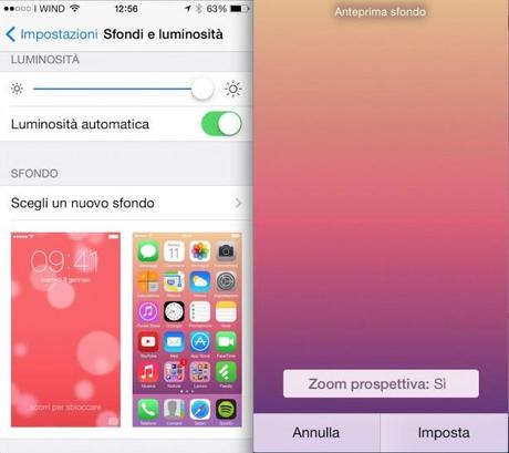 disattivare parallasse 614x546 Come disattivare gli sfondi animati su iPhone, iPod e iPad