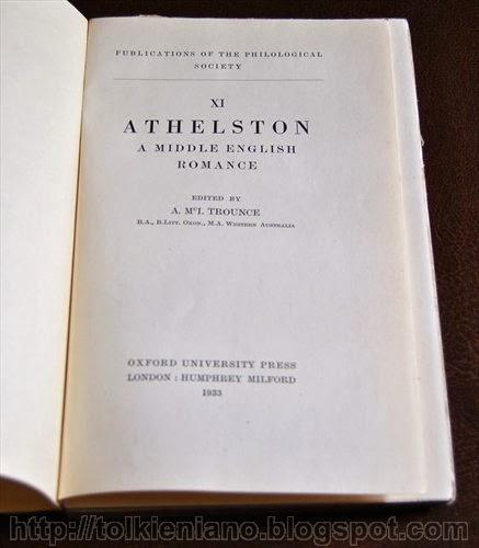 Tolkien e l'Athelston: A Middle English Romance. edizione inglese 1933