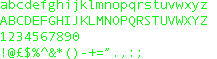 glyphs green Sviluppare un Gioco per Android   Lezione 10: Utilizzare Font Bitmap guide  sviluppo gioco android font bitmap caratteri bitmap Android 