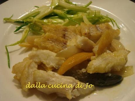 Merluzzo al forno con limoni confit