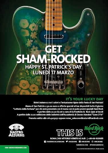 Hard Rock Cafe Roma: 17 marzo 2014 FESTA DI SAN PATRIZIO CON I BALLI IRLANDESI DELLA GENS D'YS E IL QUADRIFOGLIO PORTA FORTUNA