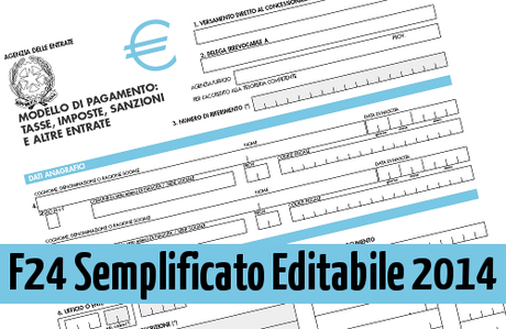 F24 Semplificato Compilabile Ed Editabile 2014 Paperblog