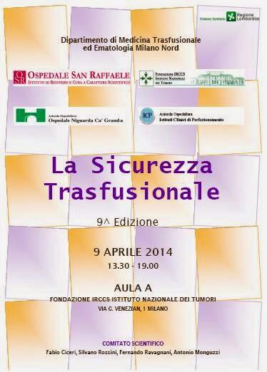 LA SICUREZZA TRASFUSIONALE - CONVEGNO GRATUITO