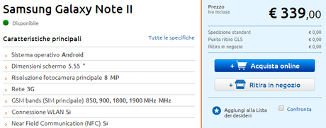 galaxy note 2 marcopolo Samsung Galaxy Note 2: a soli 339€ con Mediaworld e Marco Polo news  mediaworld MarcoPolo galaxy note 2 