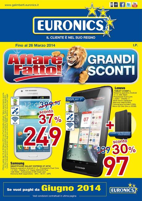 volantino 0 [Sfoglia volantino Euronics] Ultimo Volantino Euronics con la Promo Affare Fatto!