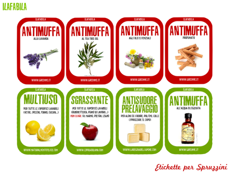 Etichette per Spruzzini
