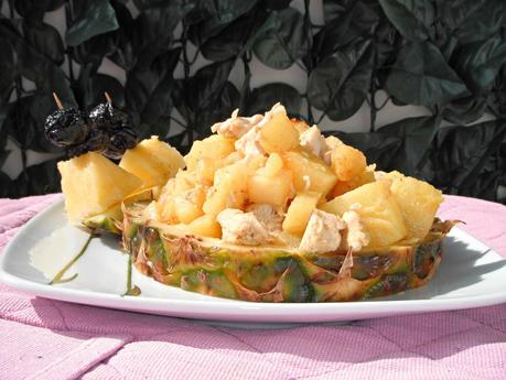 Pollo al curry e ananas