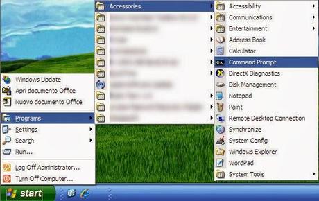 start prompt dei comandi